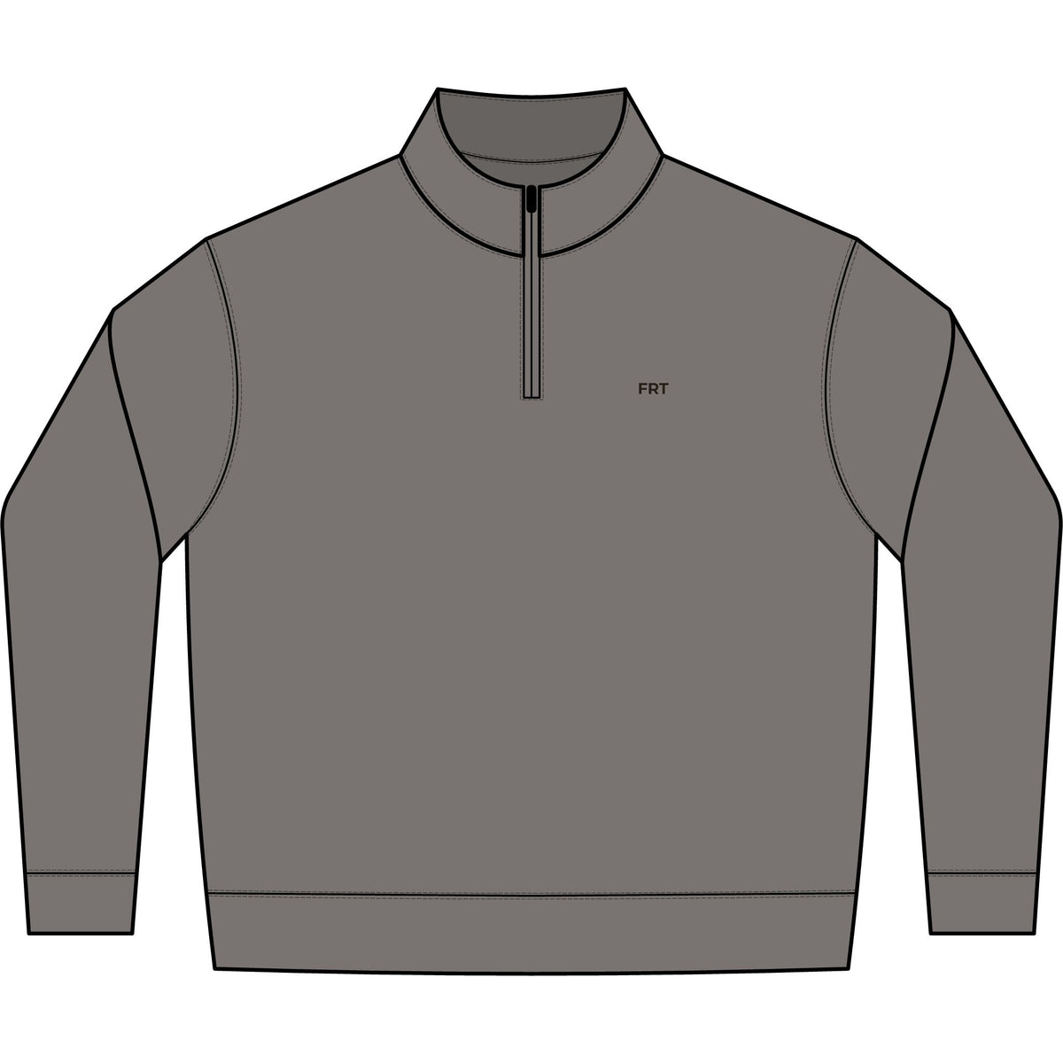Relaxed Faded Half‑Zip Sweatshirt — Minimalist Everyday Pullover